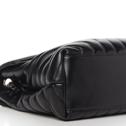 Saint Laurent Calfskin Y Quilted Monogram Medium Loulou Chain Satchel Black 10 of 17