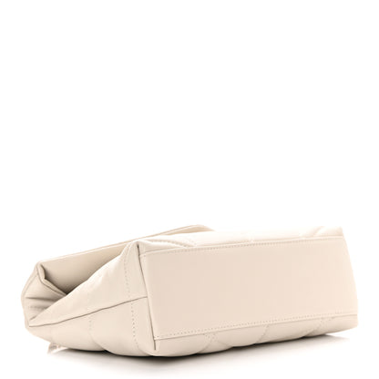 Saint Laurent Lambskin Quilted Toy Loulou Puffer Monogram Chain Satchel Crema Soft 4 of 12