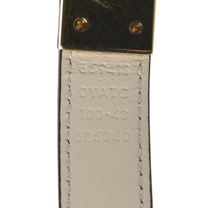 Gucci Plutone Calfskin Double G Reversible Belt 100 40 Black White 5 of 8