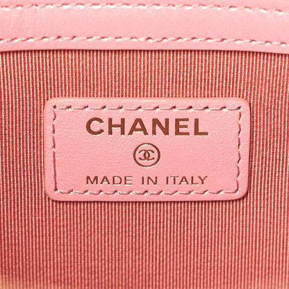 Chanel Iridescent Caviar Quilted Medium Cosmetic Case Rose Pink 6 of 9