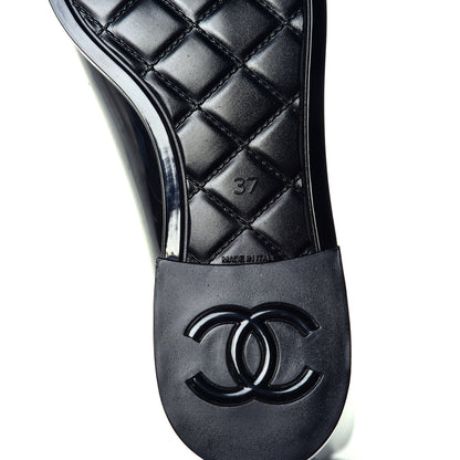 Chanel Rubber Rain Boots 37 Black 6 of 8