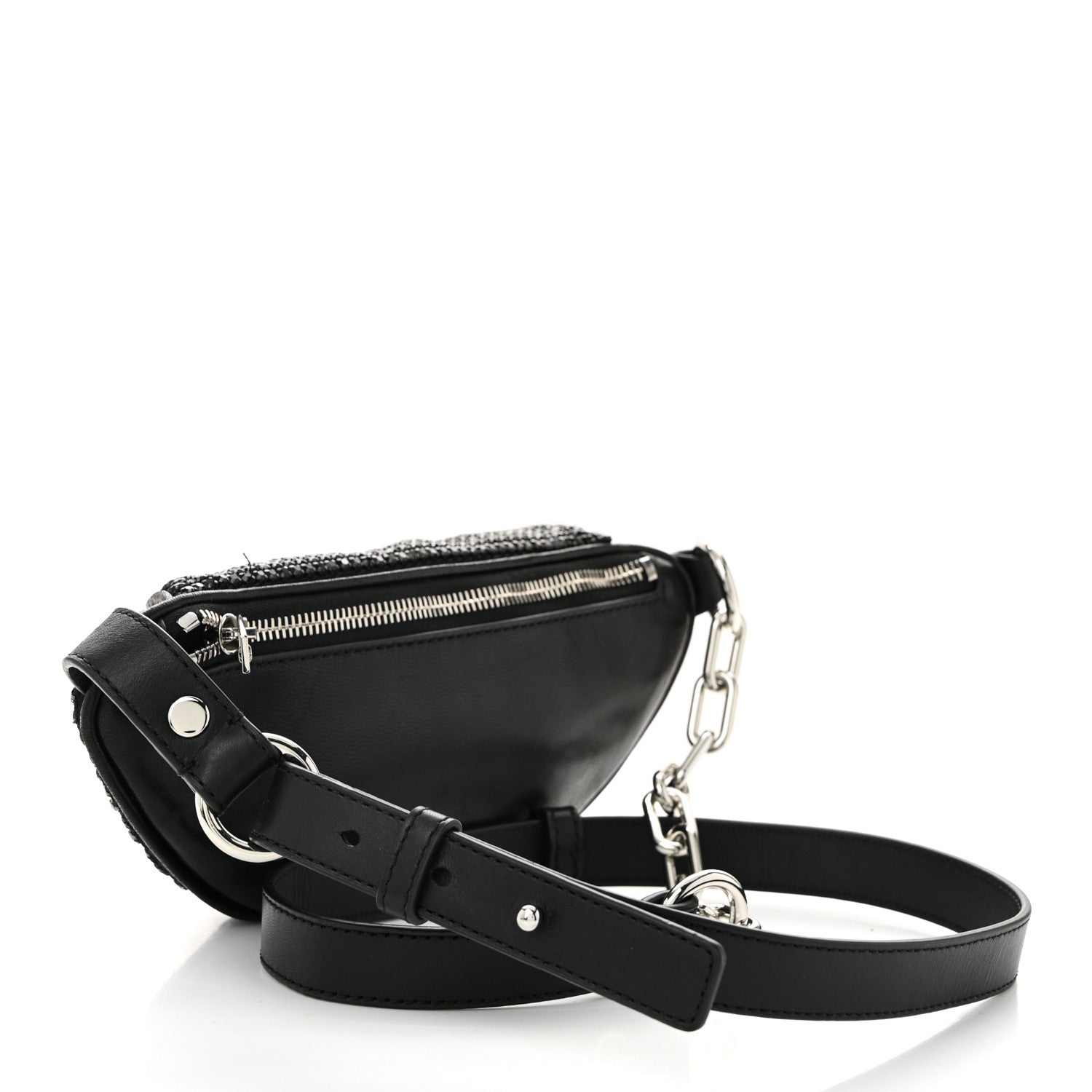 Alexander Wang Rhinestone Mesh Mini Attica Belt Bag Black 3 of 11