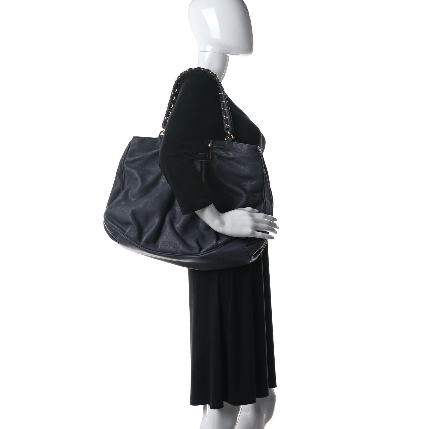 Fendi Vitello Mia Tote Blue 3 of 19