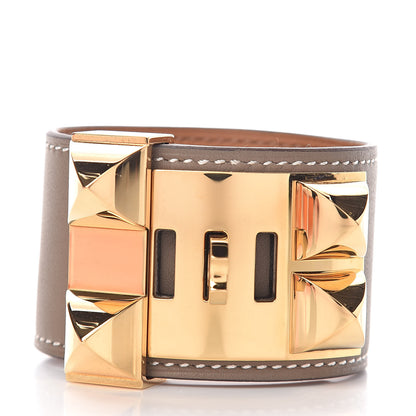 Hermes Swift Collier De Chien CDC Bracelet T2 Etoupe 3 of 6