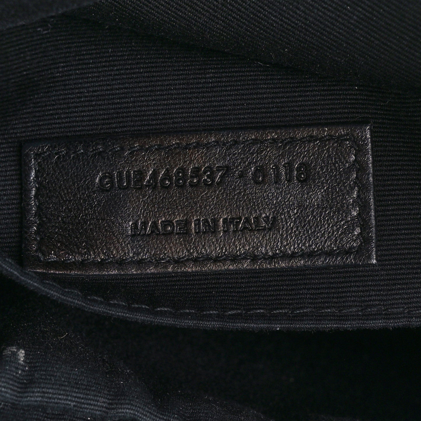 Cracked Shiny Calfskin Matelasse Monogram Lou Camera Bag Black