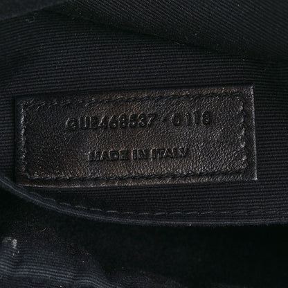 Saint Laurent Cracked Shiny Calfskin Matelasse Monogram Lou Camera Bag Black 7 of 13