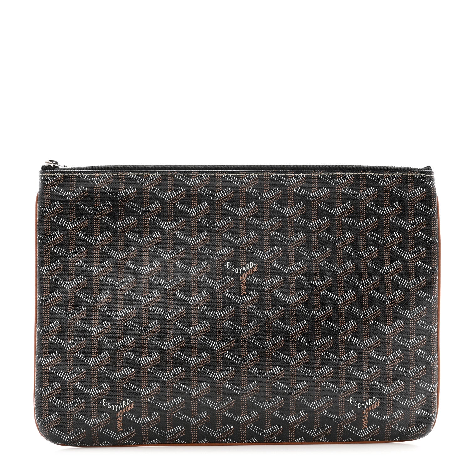 Goyard Goyardine Senat Pochette MM Black Gold 1 of 8