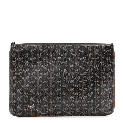 Goyard Goyardine Senat Pochette MM Black Gold 1 of 8