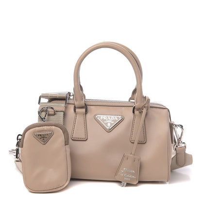 Prada Tessuto Nylon Saffiano Re-Edition 2005 Top Handle Crossbody Bag Cammeo 1 of 10