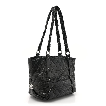 Chanel Aged Calfskin Vintage Ligne Lady Braid Tote Black 3 of 14