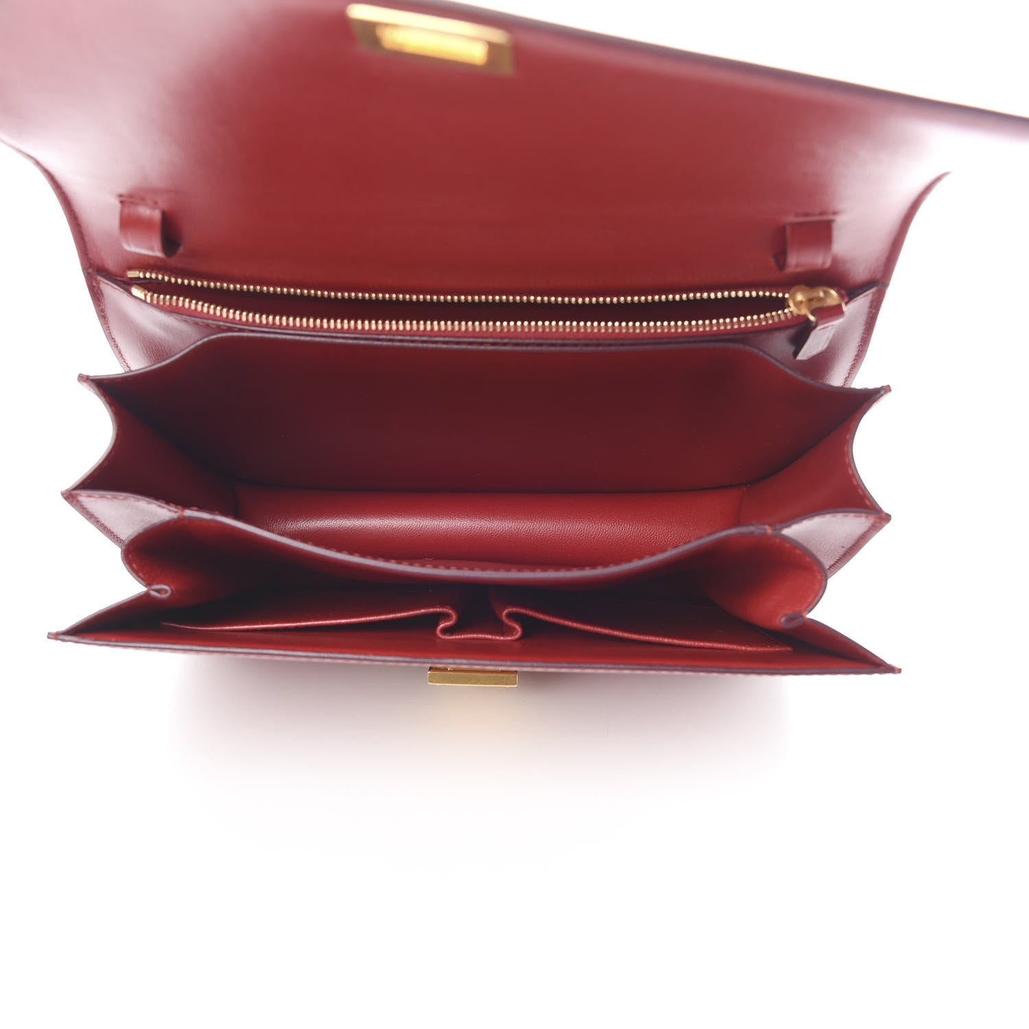 Celine Box Calfskin Medium Classic Box Flap Bag Red 5 of 11