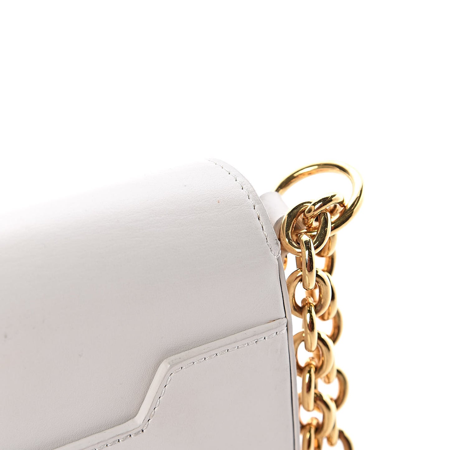 Calfskin Medium Natalia Chain Bag Chalk