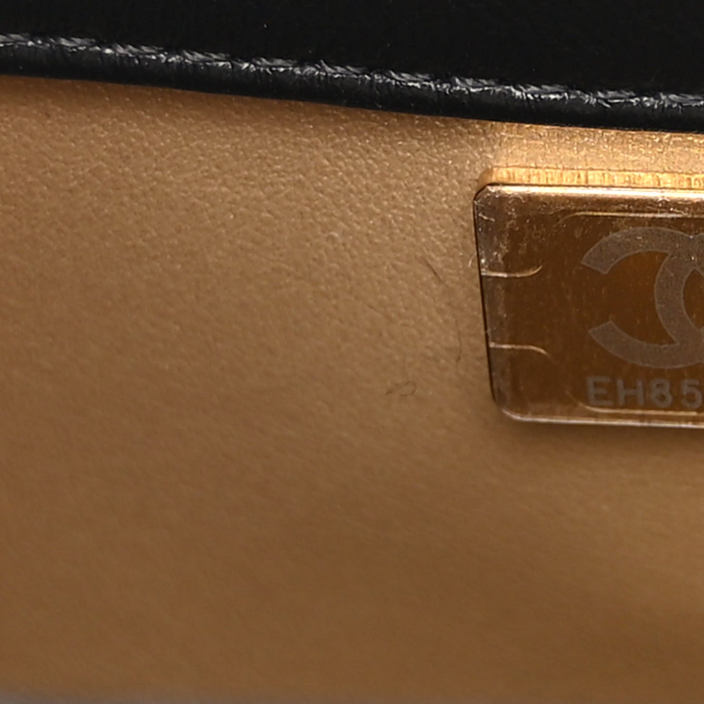Lambskin Quilted CC Chain Shoulder Bag Black
