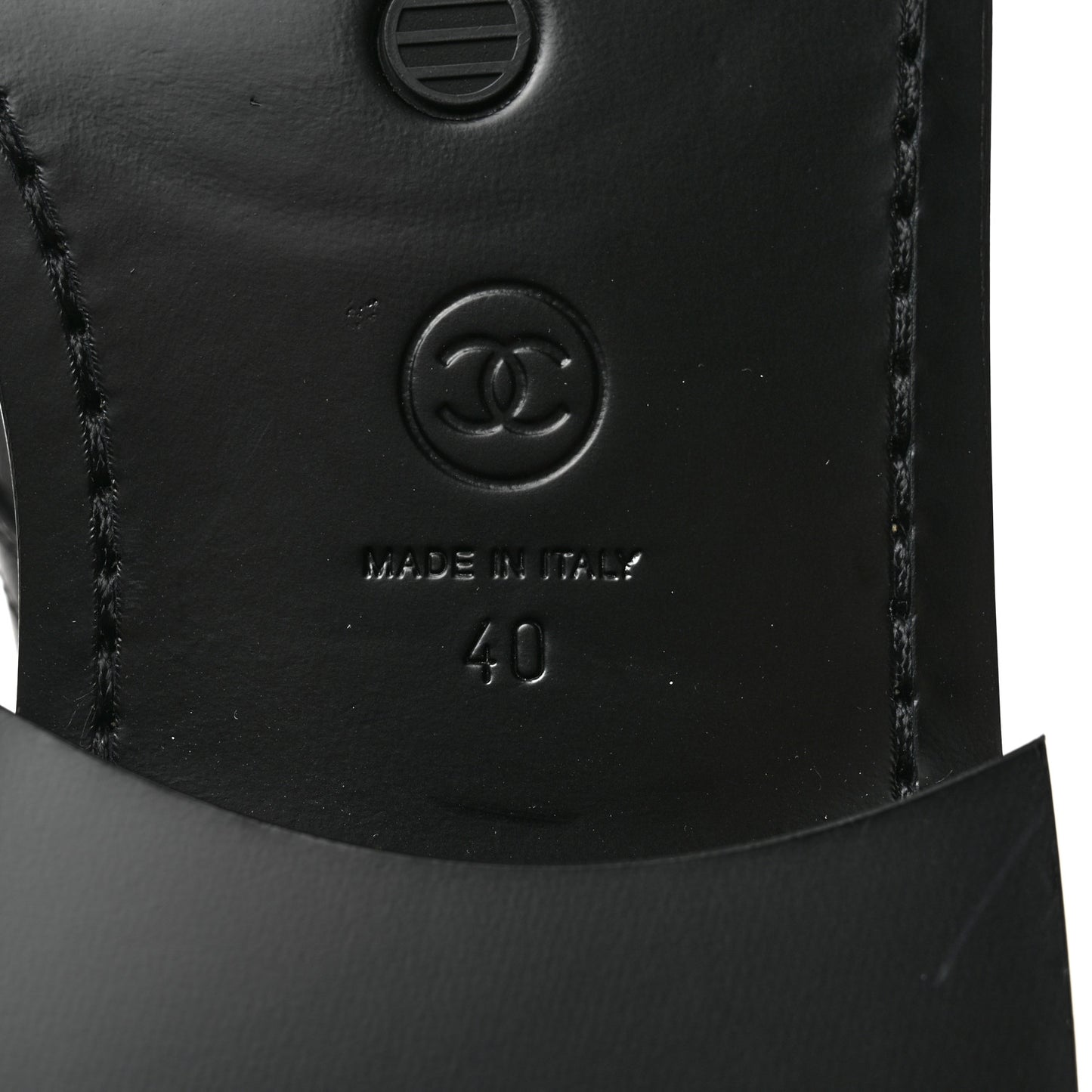 Shiny Calfskin Lace Up Combat Boots 40 Black