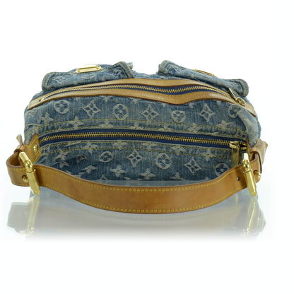 Louis Vuitton Monogram Denim Baggy PM Blue 4 of 11