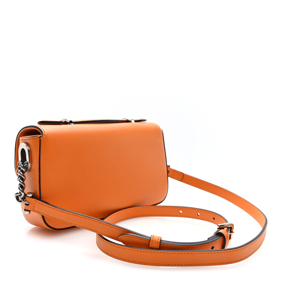 Gucci Senna Calfskin Petite GG Top Handle Shoulder Bag Orange 3 of 10