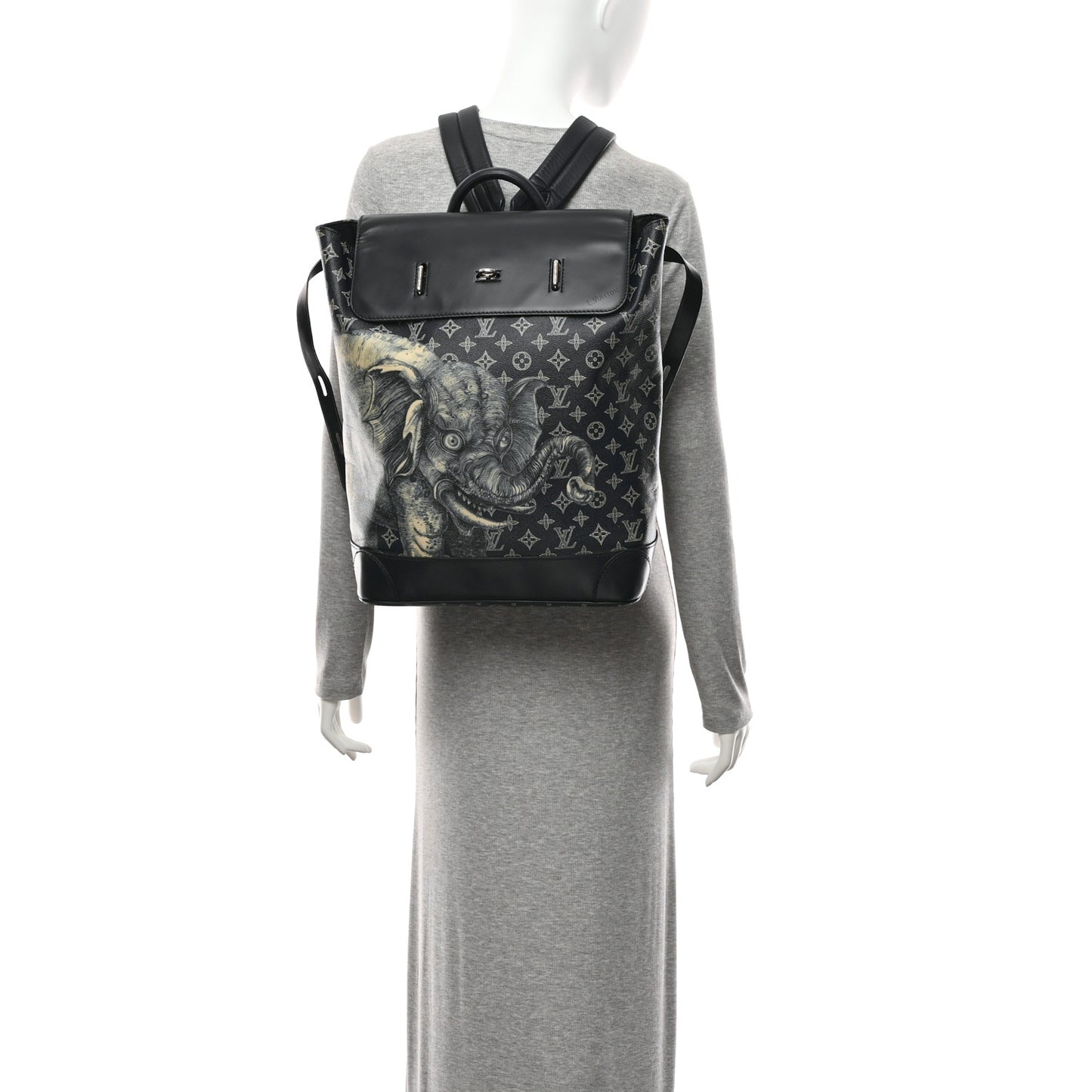 Savane Monogram Elephant Chapman Steamer Backpack Encre