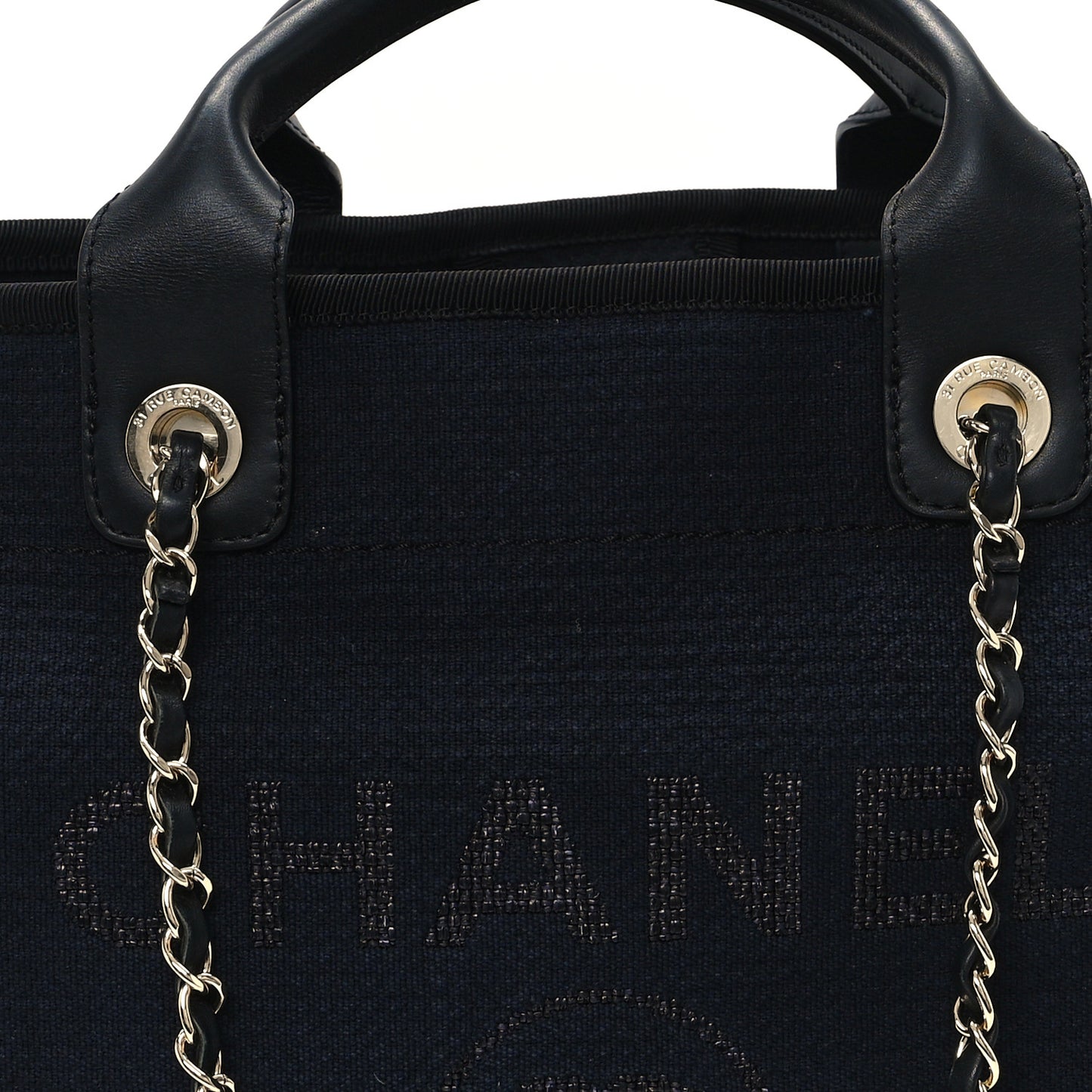 Mixed Fibers Small Deauville Tote Navy