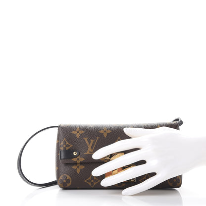 Louis Vuitton Monogram Triangle Chain Wallet Black 3 of 9
