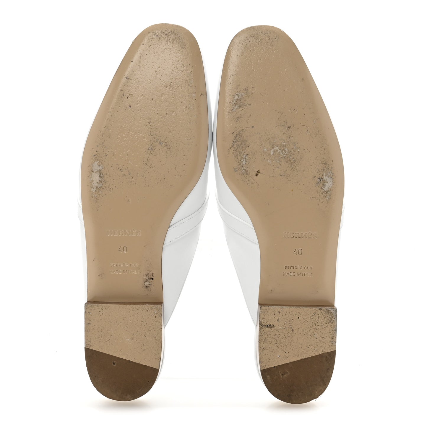 Calfskin Oz Mules 39.5 White