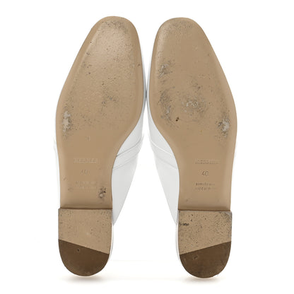 Hermes Calfskin Oz Mules 39.5 White 6 of 12