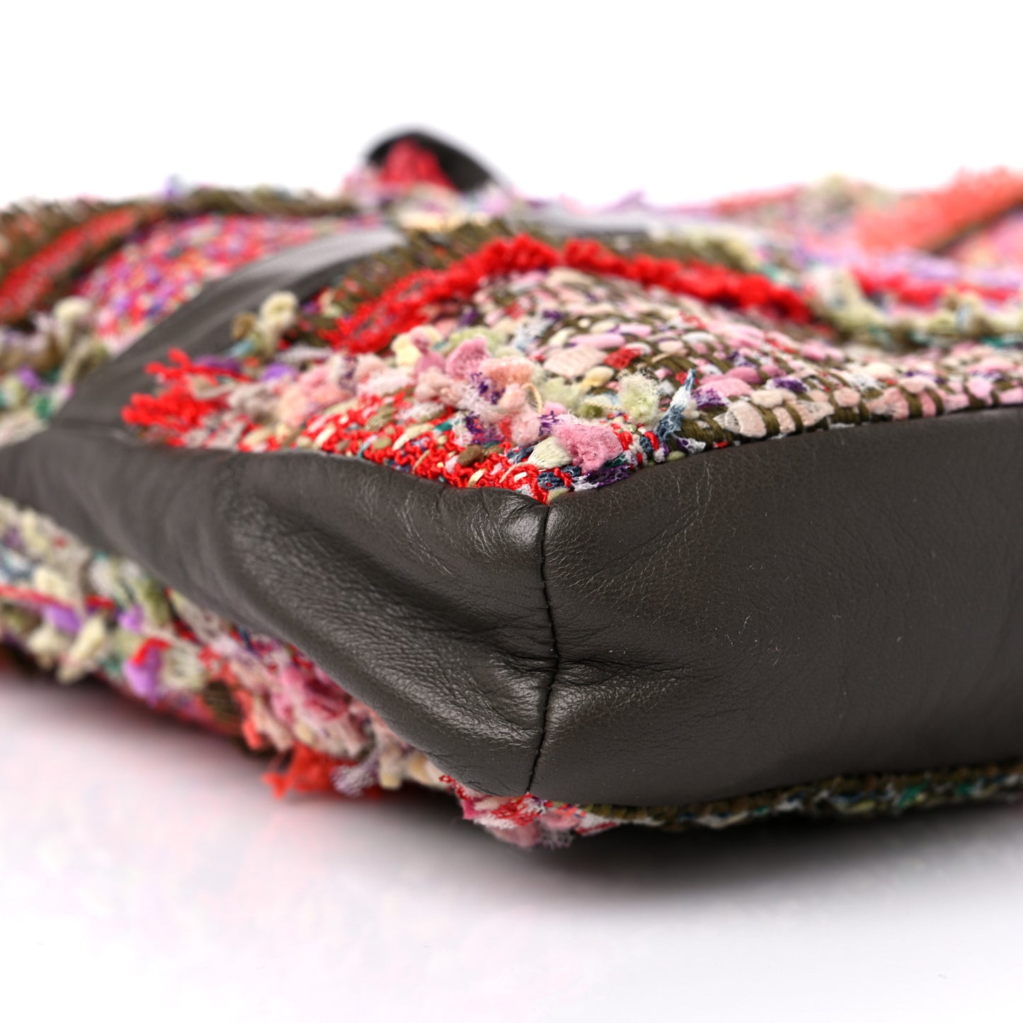 Tweed Lambskin Large Girl Bag Multicolor Brown