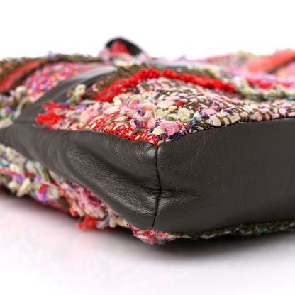 Chanel Tweed Lambskin Large Girl Bag Multicolor Brown 8 of 10