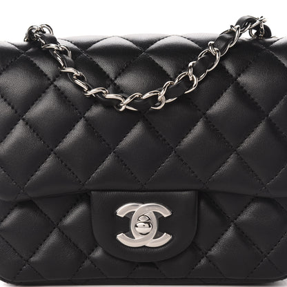 Chanel Lambskin Quilted Mini Square Flap Black 5 of 11
