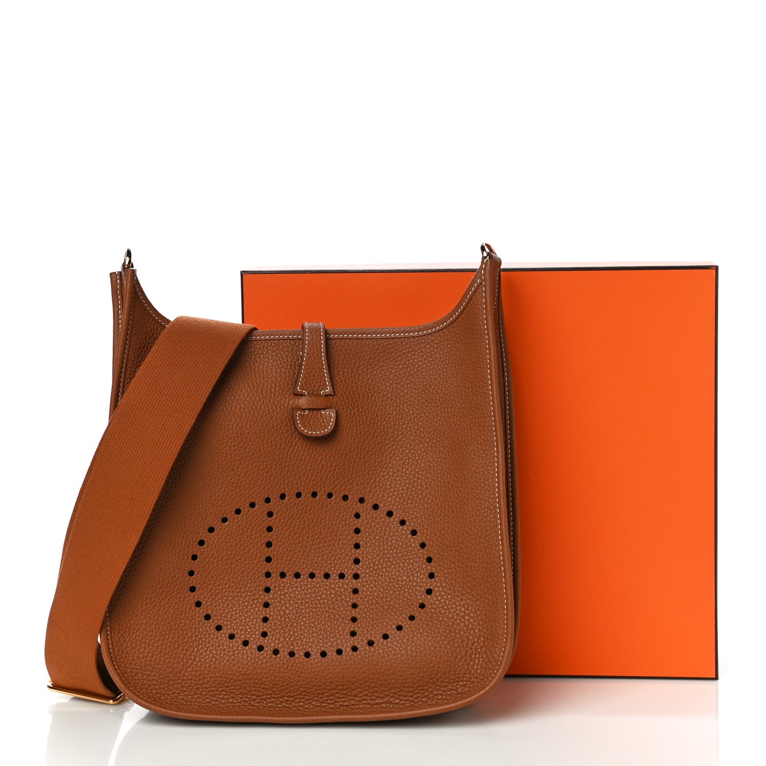 Hermes Taurillon Clemence Evelyne III PM Gold 10 of 10
