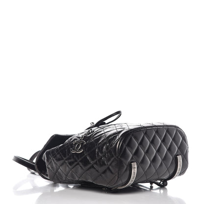 Chanel Glazed Calfskin Quilted Small Salzburg Mountain Backpack Black 4 of 10