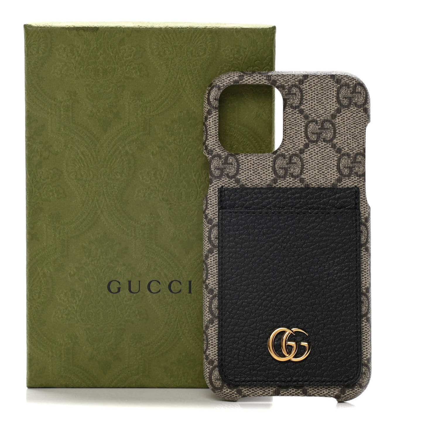GG Supreme Monogram Marmont iPhone 12/12 Pro Case Black