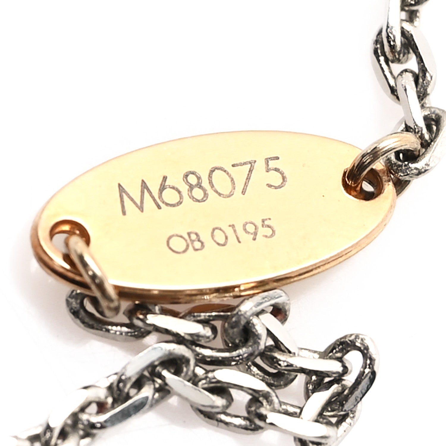 Louis Vuitton Logomania Sautoir Necklace Silver Gold 5 of 6
