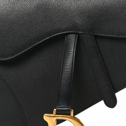 Christian Dior Grained Calfskin Saddle Bag Black 8 of 10