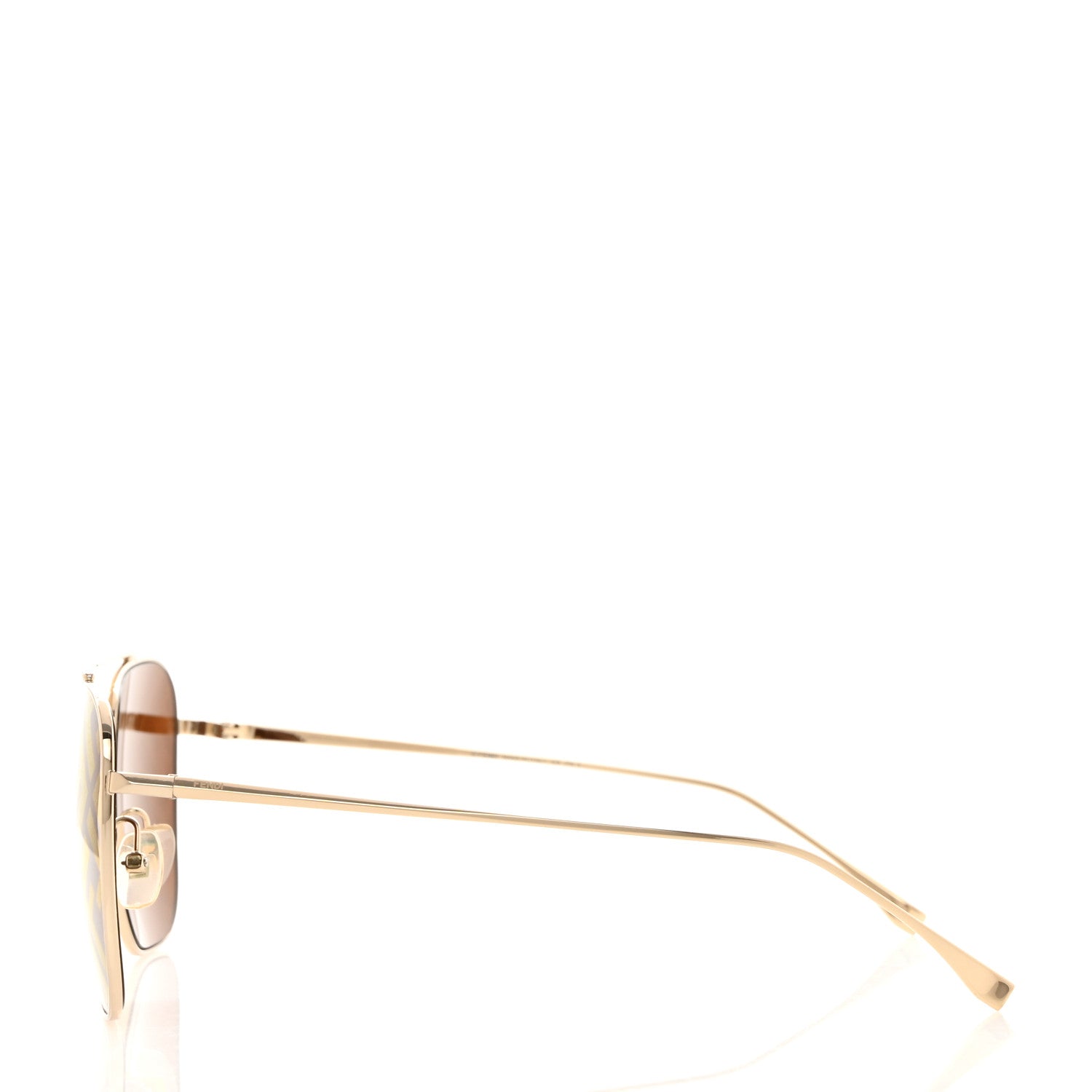 Fendi Metal Fendi Forever Aviator Sunglasses FF0406/S Gold 3 of 8