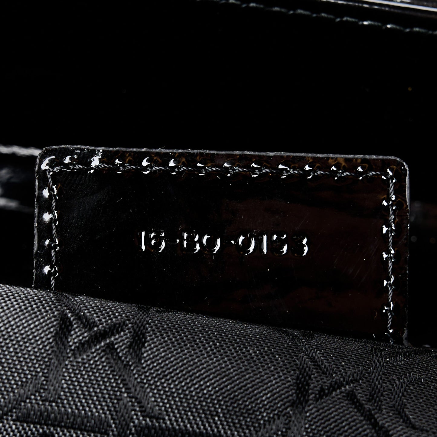 Patent Cannage Large Lady Dior Black