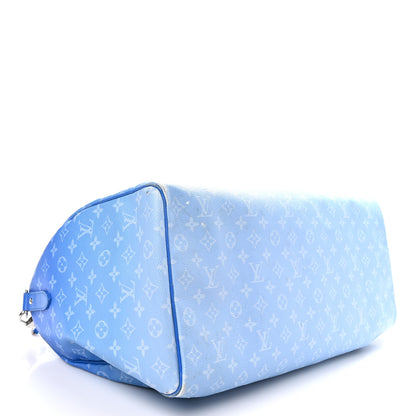 Louis Vuitton Monogram Clouds Keepall Bandouliere 50 Blue 3 of 12