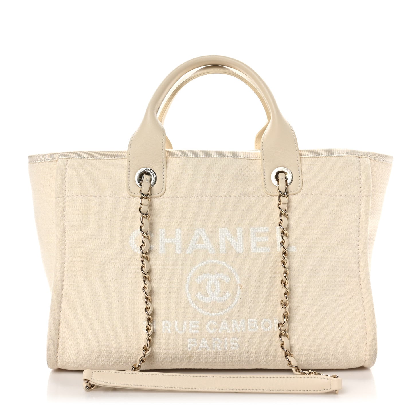 Mixed Fibers Small Deauville Tote White