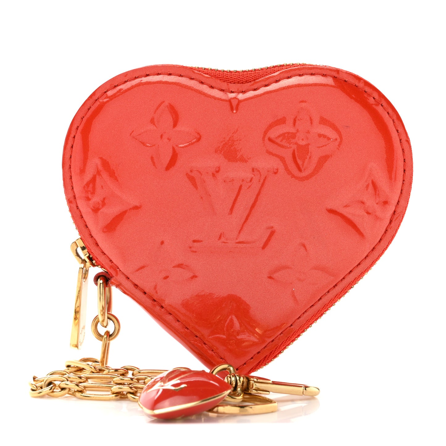 Vernis Heart Coin Purse Orange Sunset