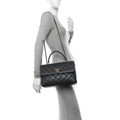 Chanel Lambskin Quilted Medium Trendy CC Flap Dual Handle Bag Dark Grey 2 of 11