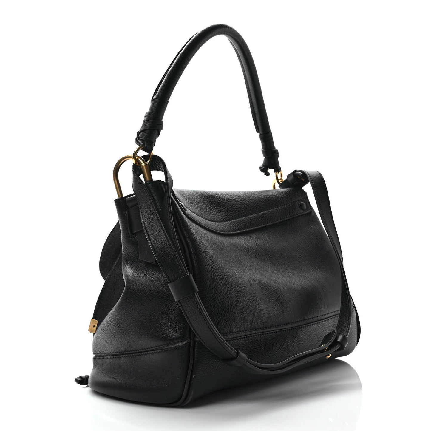 Calfskin Medium Owen Flap Bag Full Blue