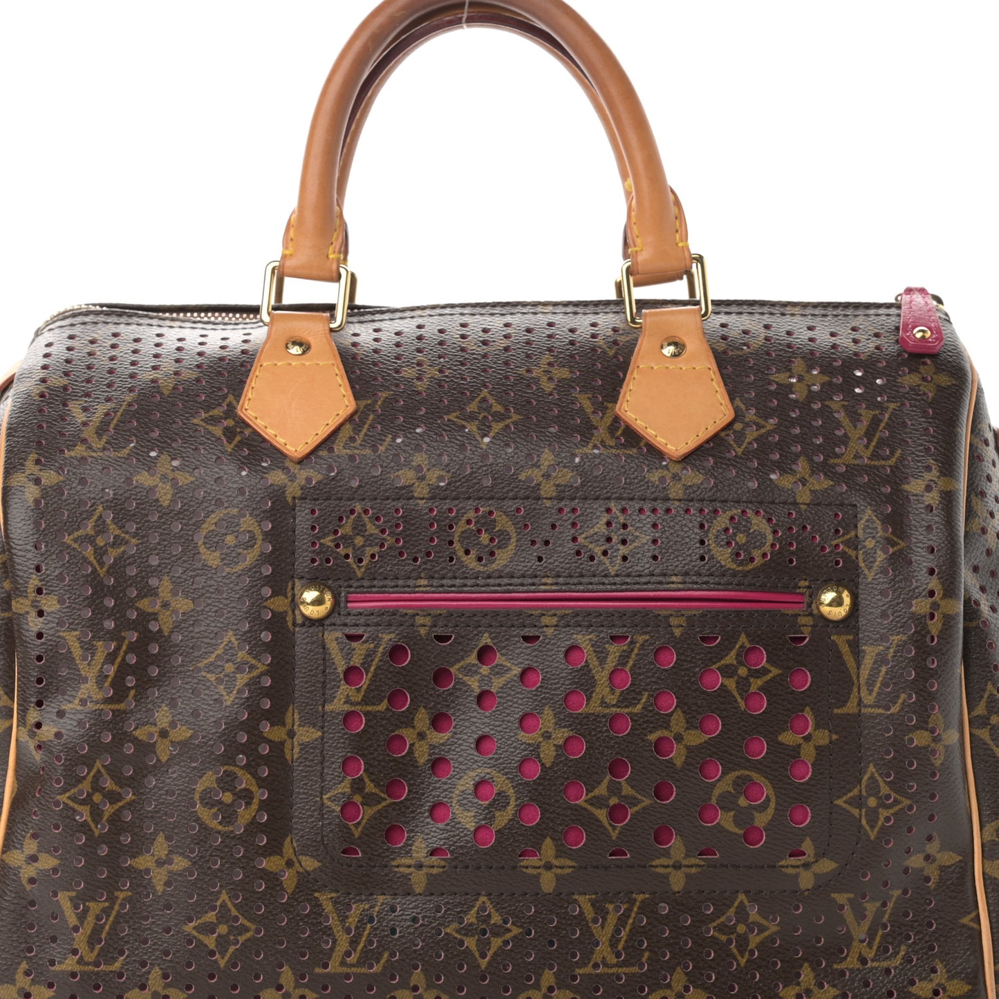 Monogram Perforated Speedy 30 Fuchsia