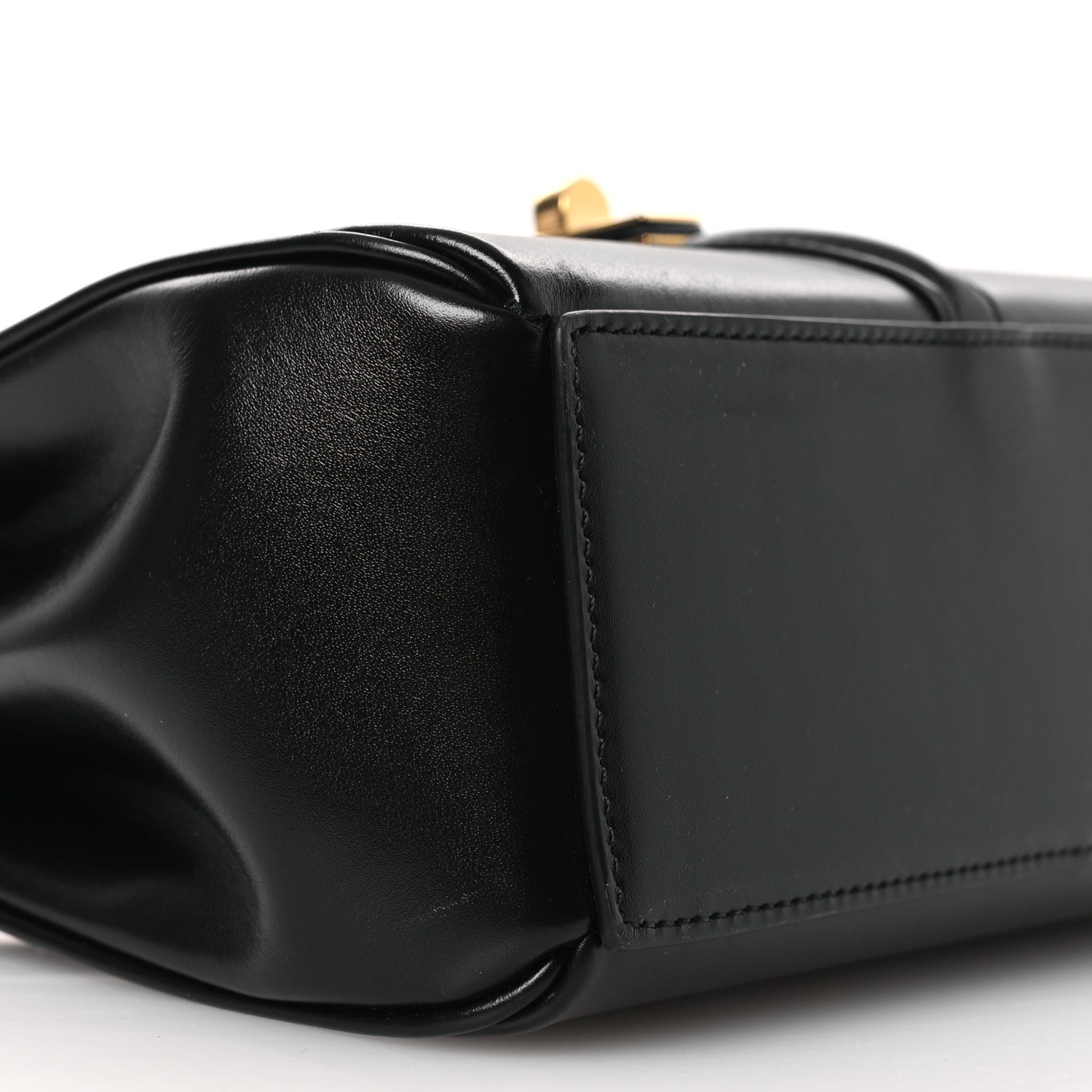 Celine Satinated Calfskin Mini 16 Top Handle Bag Black 18 of 29