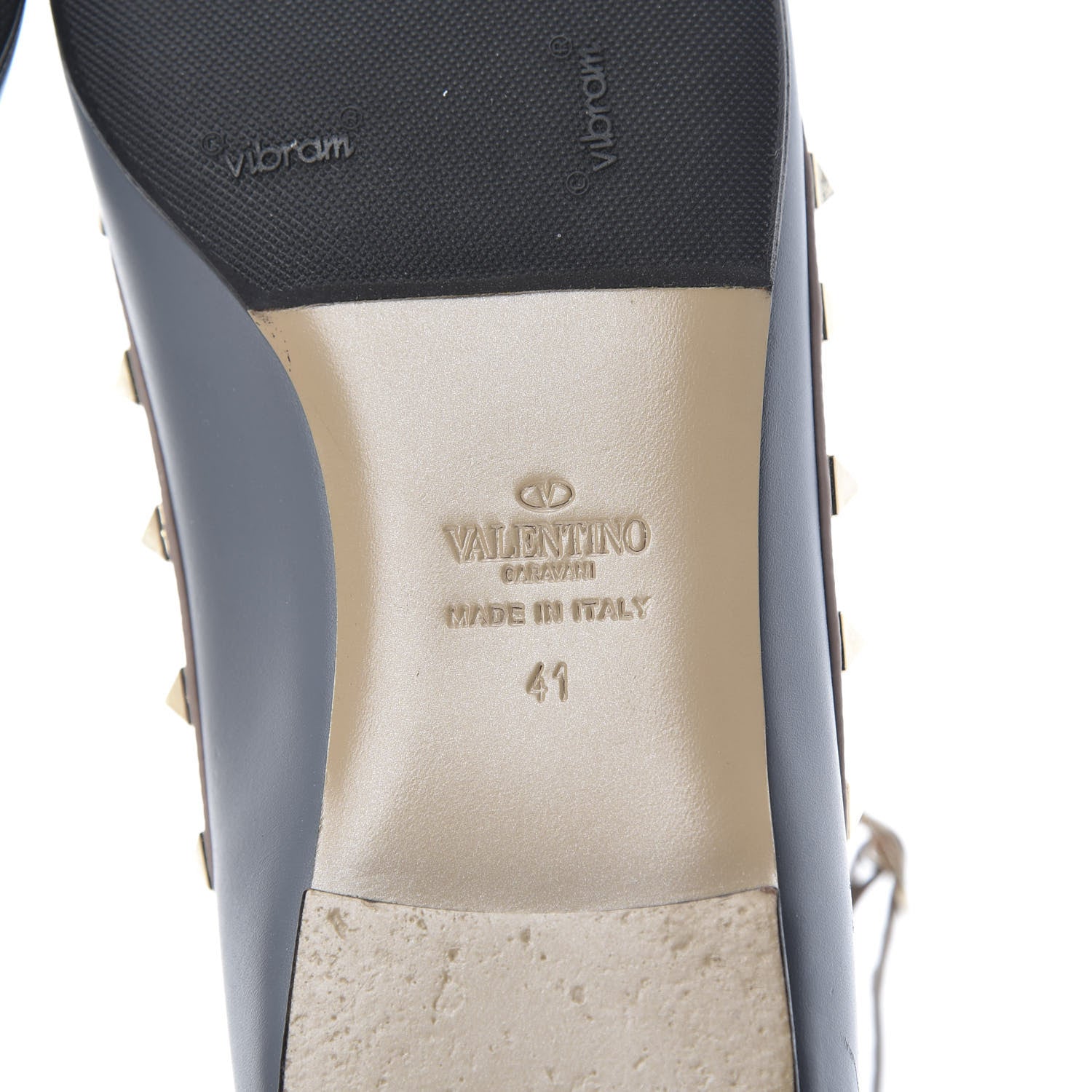 Valentino Garavani Nappa Rockstud Cage Ballerina Flats 41 Stone Poudre 6 of 13