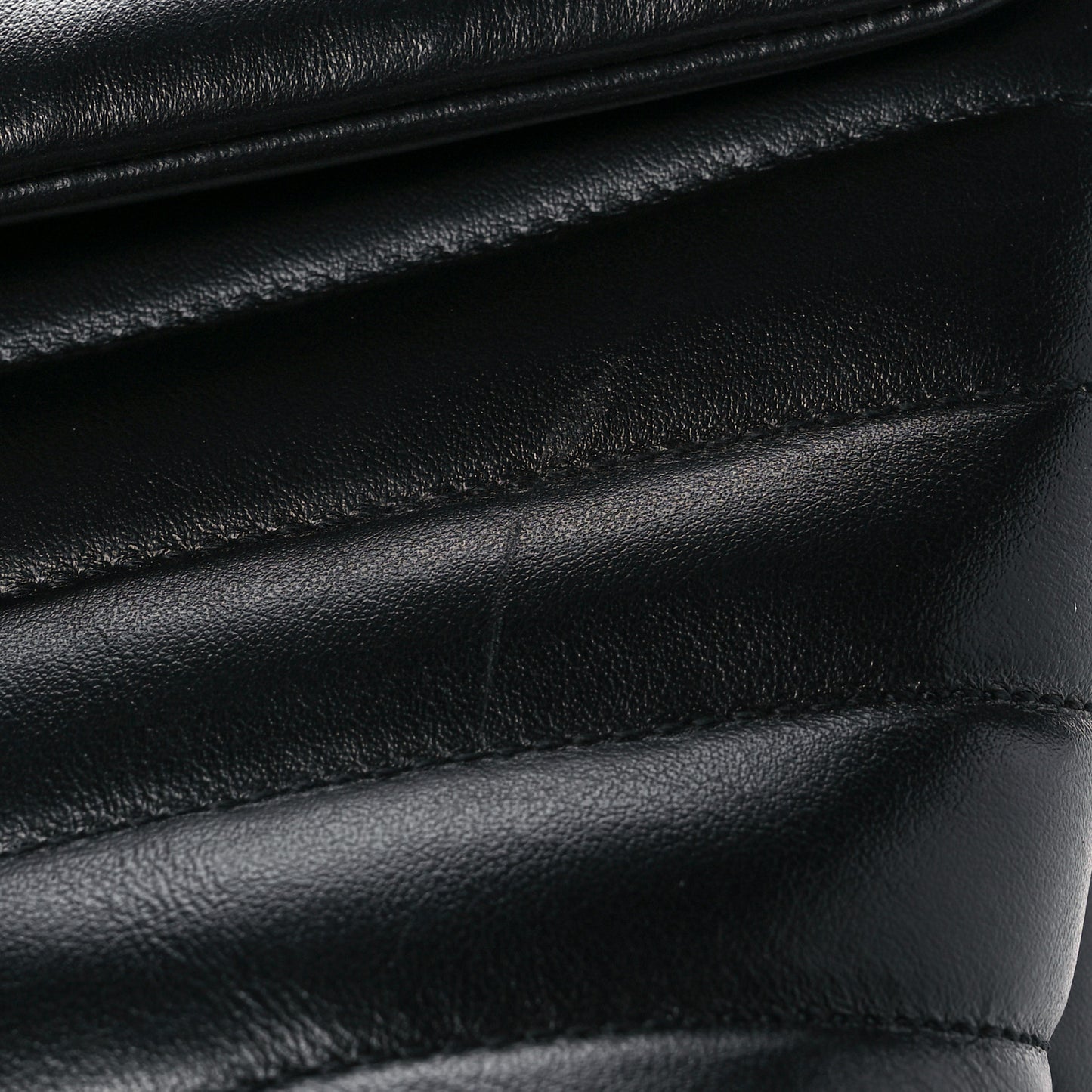 Calfskin Y Quilted Monogram Small Loulou Chain Satchel Black