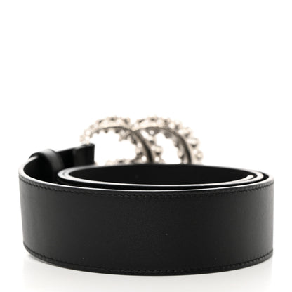 Gucci Calfskin Crystal Double G 40mm Belt 85 34 Black 3 of 6