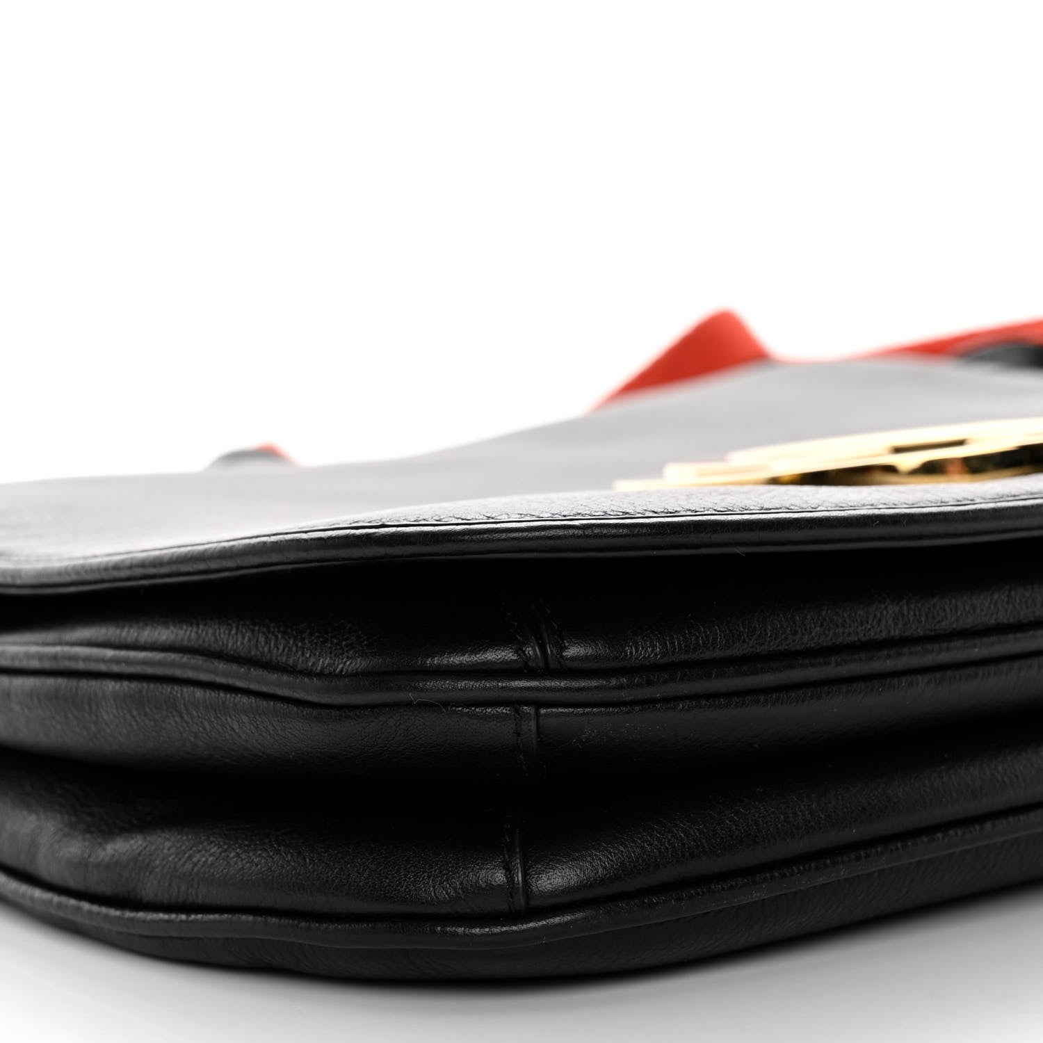 Gucci Roxy Calfskin Web Medium Blondie Shoulder Flap Bag Black 8 of 10