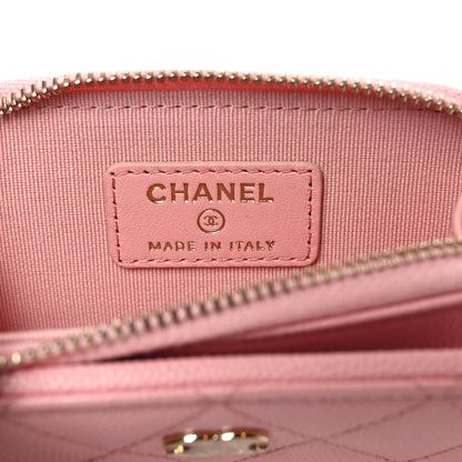 Chanel Caviar Quilted Compact Zipped Wallet Pink 6 of 8