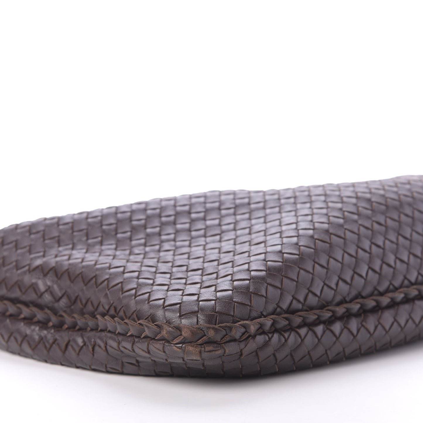 Nappa Intrecciato Large Veneta Hobo Brown Coffee