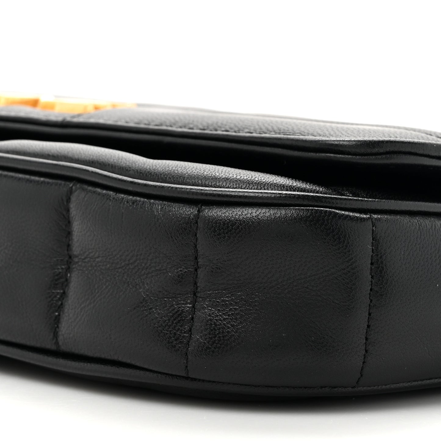Goatskin Matelasse Chain Shoulder Bag Black