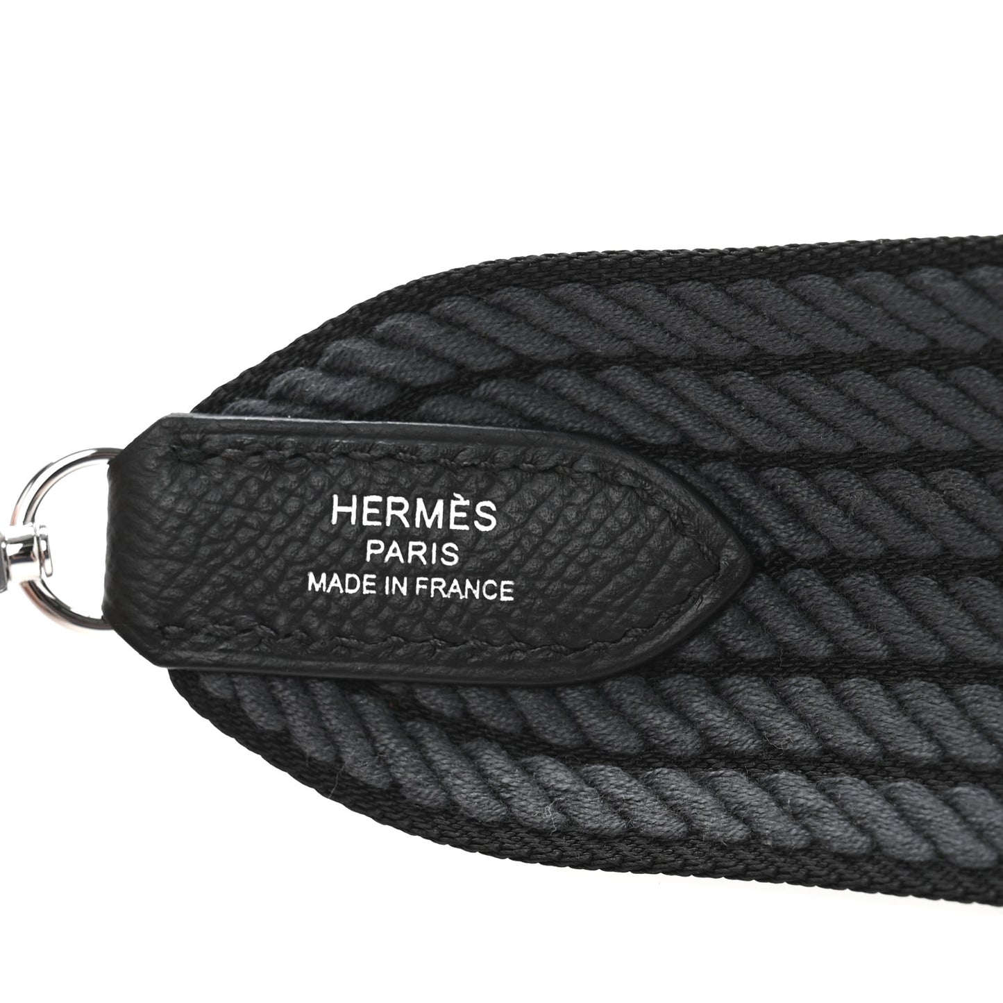 Toile Epsom 50mm Sangle Cordage Shoulder Strap Black Gris Misty